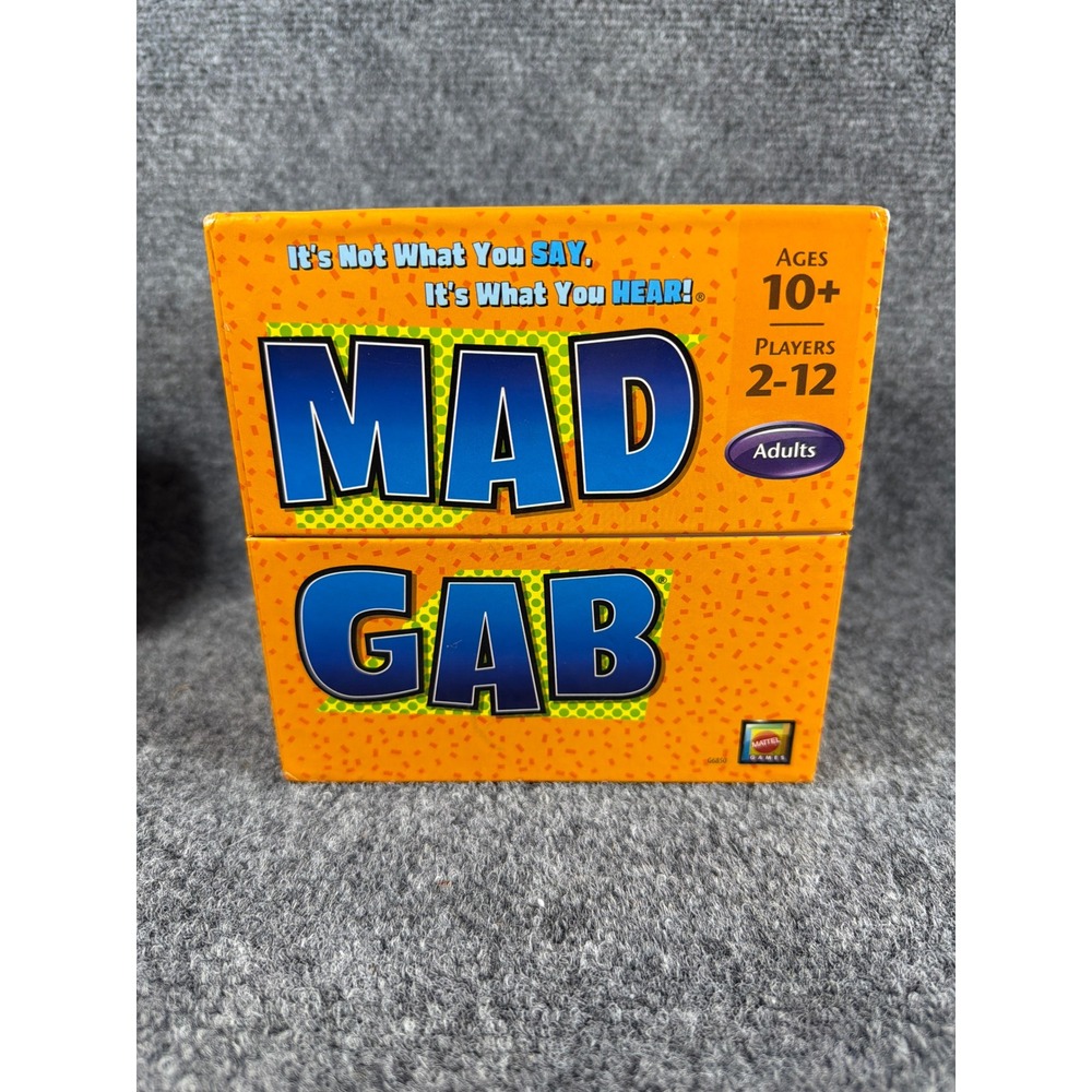 Mattel Mad Gab Card Game 2009 Edition 1200 Puzzles 2-12 Players G6850 NIB